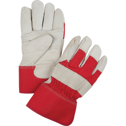 Gants d'ajusteur rouge & blanc doubl&eacute;s pour l'hiver, Grand, Paume en Cuir fleur de vache, Doublure en Boa NRZ Safety Inc.