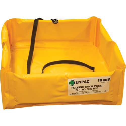Folding Duck Ponds Mini-Berm Containment, 74 US gal. Capacity, 6' W x 4' L x 6" H, Foam Wall NRZ Safety Inc.