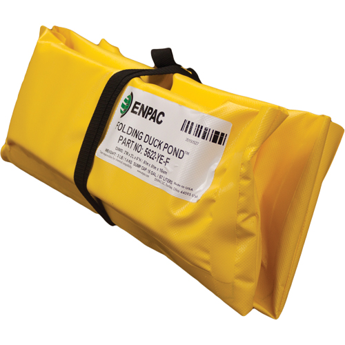 Folding Duck Ponds Mini-Berm Containment, 74 US gal. Capacity, 6' W x 4' L x 6" H, Foam Wall NRZ Safety Inc.