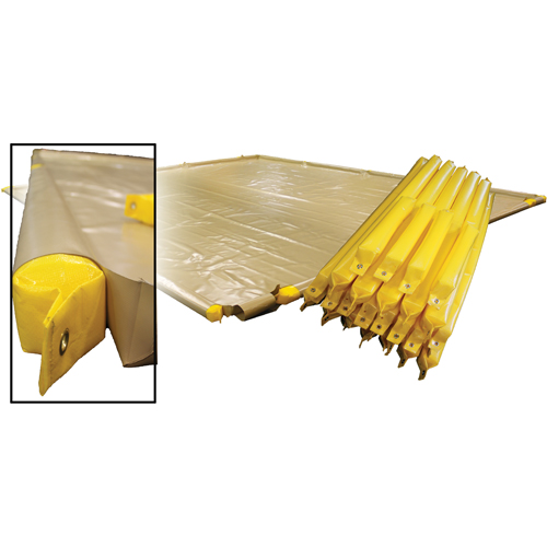 Off-Road DripPillow Berms With Pad, 4 US gal. Capacity, 3' W x 3' L x 1" H NRZ Safety Inc.