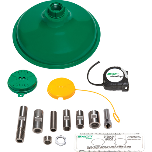 Axion Advantage&reg; Shower & Eye/Face Wash Upgrade Kit with Green ABS Plastic Eye/Face Wash Head & Showerhead NRZ Safety Inc.