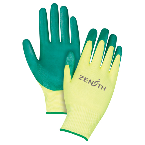 Gants de premi&egrave;re qualit&eacute; ZX-3, 8/Moyen, R&ecirc;vetement Nitrile, Calibre 15, Enveloppe en Nylon NRZ Safety Inc.