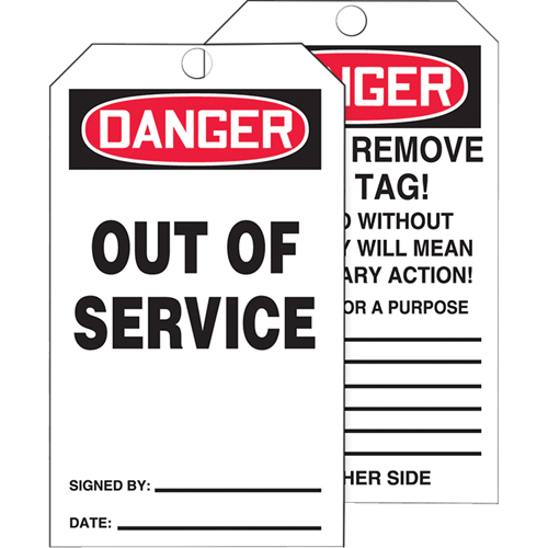 &eacute;tiquettes en rouleaux 100/rouleau, Papier cartonn&eacute;, 3" la x 6-1/4" h, Anglais NRZ Safety Inc.