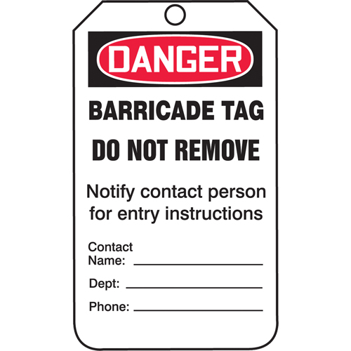 Safety Tags, Plastic, 3-1/4" W x 5-3/4" H, English NRZ Safety Inc.