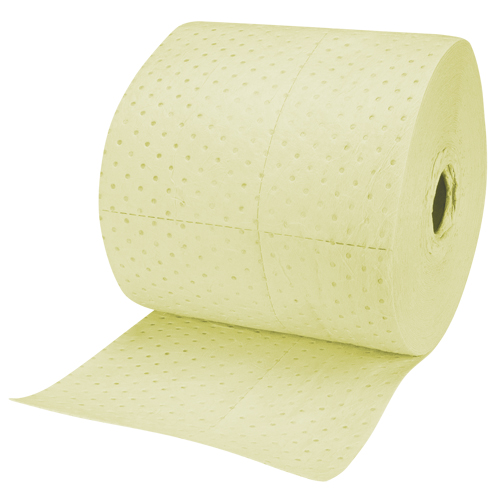 Industrial-Grade Fine Fibre Sorbent Rolls, Heavyweight, 150' L x 15" W, 35 Gal. Absorbancy NRZ Safety Inc.