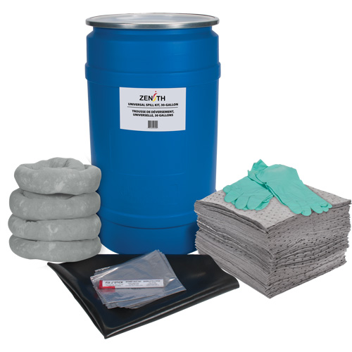 Shop Spill Kit, Universal, Drum, 30 US gal. Absorbancy NRZ Safety Inc.