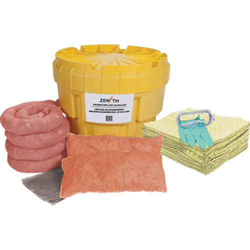 Spill Kit, Hazmat, Overpack/Salvage Drum, 20 US gal. Absorbancy NRZ Safety Inc.