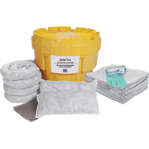 Spill Kit, Oil Only, Overpack/Salvage Drum, 20 US gal. Absorbancy NRZ Safety Inc.