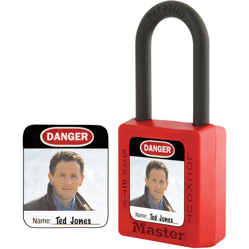 &eacute;tiquettes d'identification &agrave; photo pour cadenas en thermoplastique Zenex NRZ Safety Inc.