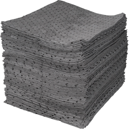 Feuilles absorbantes li&eacute;es de premi&egrave;re qualit&eacute;, Universel, 15" x 17", 30 gal. d'absorption NRZ Safety Inc.