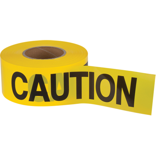 "Caution" Barricade Tape, English, 3" W x 1000' L, 2 mils, Black on Yellow NRZ Safety Inc.