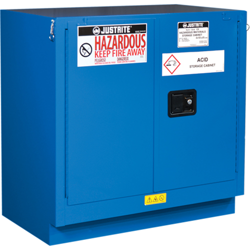 Armoires sous le comptoir doubl&eacute;es pour rangement de mati&egrave;res dangereuses Chem-Cor, 22 gal., 35" x 35" x 22" NRZ Safety Inc.