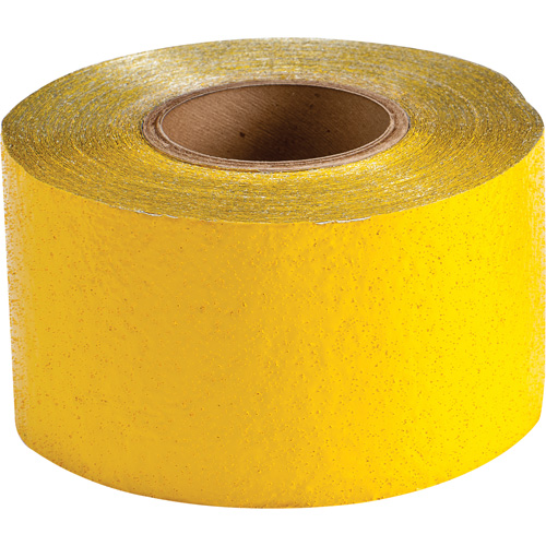 Ruban de marquage temporaire pour la chauss&eacute;e, 4" x 150', R&eacute;tror&eacute;fl&eacute;chissant, Jaune NRZ Safety Inc.