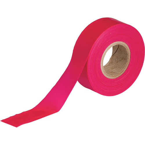 Flagging Tape, 1.188" W x 150' L, Fluorescent Red NRZ Safety Inc.