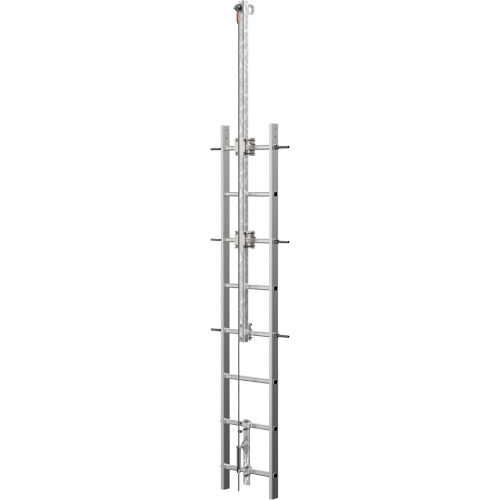 Vi-Go Continuous Ladder Climbing Safety System with Automatic Pass-Through, Stainless Steel NRZ Safety Inc.