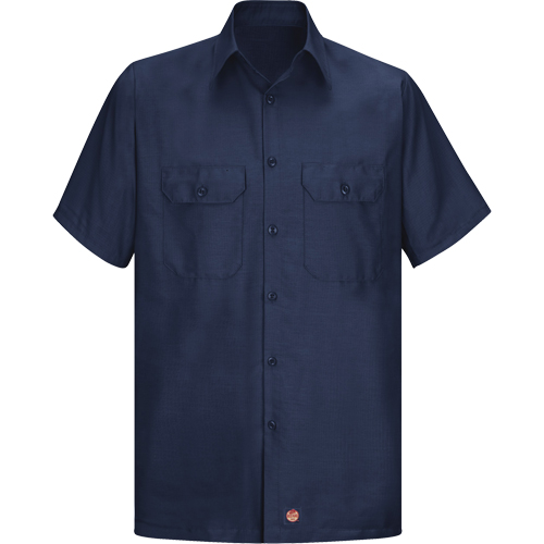 Short Sleeve Ripstop Shirt, Men's, Large (Tall), Navy Blue NRZ Safety Inc.