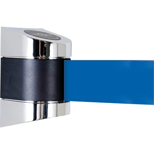 Unit&eacute;s murales Tensabarrier, Plastique, Fixation par vis, 15', Ruban Bleu NRZ Safety Inc.