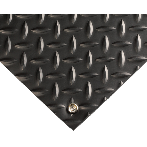 Tapis conducteur d'&eacute;lectricit&eacute; no 785, 3' la x 10' lo x 5/32" &eacute;p, PVC, Losange, Noir NRZ Safety Inc.