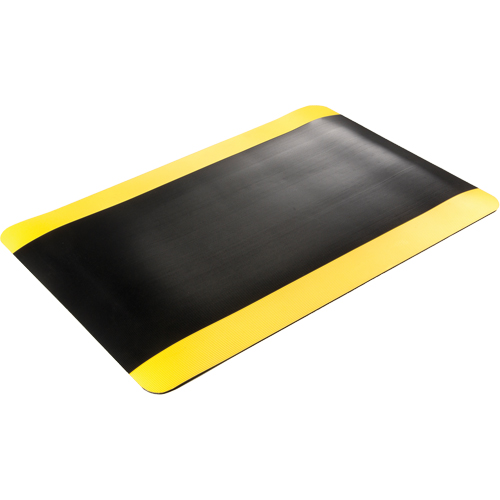 Double Duty Switchboard Mats No.720, Corrugated, 3' x 10' x 5/8", Black/Yellow, PVC NRZ Safety Inc.