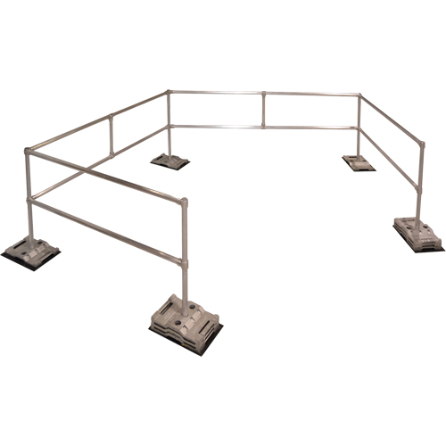 RoofGuard Classic System - Packaged Kits, Aluminum, 72" W x 216" L x 42" H NRZ Safety Inc.