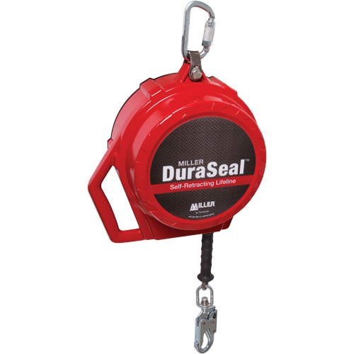 Cordage de s&eacute;curit&eacute; autor&eacute;tractable Miller DuraSeal, 50', Acier inoxydable, Pivotant NRZ Safety Inc.