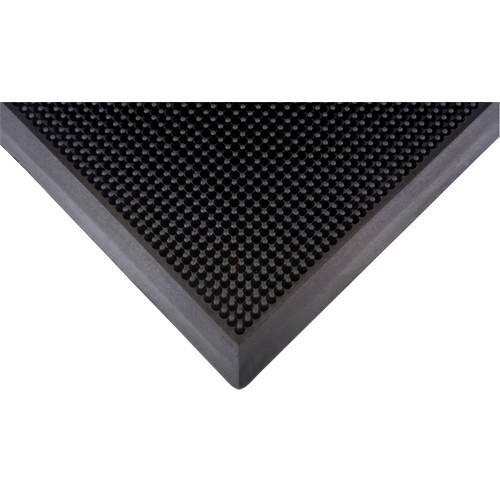 Outdoor Entrance Matting, Rubber, Scraper Type, Textured Pattern, 2' x 2-2/3', Black NRZ Safety Inc.
