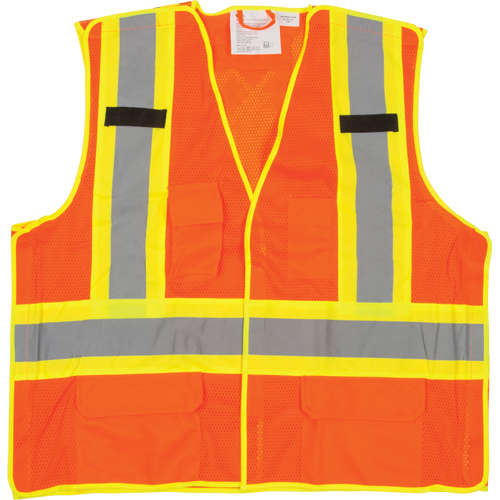 5-Point Tear-Away Premium Safety Vest , High Visibility Orange, Large/X-Large, Polyester NRZ Safety Inc.
