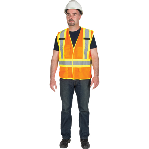 5-Point Tear-Away Premium Safety Vest , High Visibility Orange, Large/X-Large, Polyester NRZ Safety Inc.