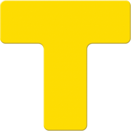 Marqueurs all&eacute;g&eacute;e/5S Armor Stripe, T, 6" lo x 6" la, Jaune, Plastique NRZ Safety Inc.