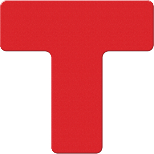 Marqueurs all&eacute;g&eacute;e/5S Armor Stripe, T, 6" lo x 6" la, Rouge, Plastique NRZ Safety Inc.