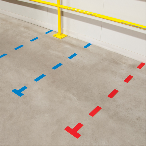 Marqueurs all&eacute;g&eacute;e/5S Armor Stripe, T, 6" lo x 6" la, Rouge, Plastique NRZ Safety Inc.