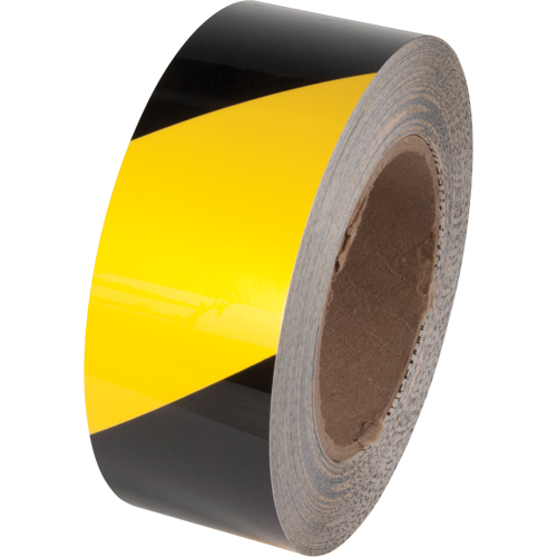 Tuff Mark&reg; Floor Marking Tape, 3" x 100', Polyester, Black and Yellow NRZ Safety Inc.