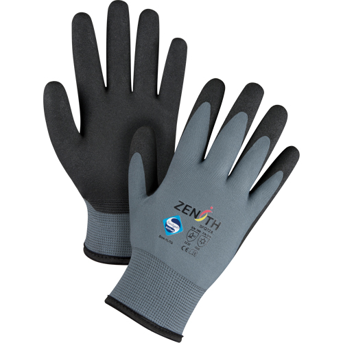 Gants enduits de premi&egrave;re qualit&eacute; ZX-30°, 10/T-Grand, R&ecirc;vetement PVC, Calibre 15, Enveloppe en Nylon NRZ Safety Inc.