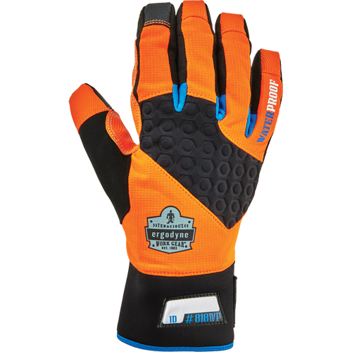 Gants utilitaires thermiques haute visibilit&eacute; performants et &eacute;tanches ProFlex 818WP, Paume Polyur&eacute;thane, Taille Petit NRZ Safety Inc.