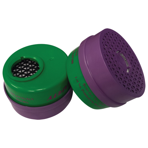 Cartouche pour respirateur, Combinaison cartouche et filtre contre les particules pour gaz/vapeurs, Ammoniac/M&eacute;thylamine/Filtre P100 NRZ Safety Inc.