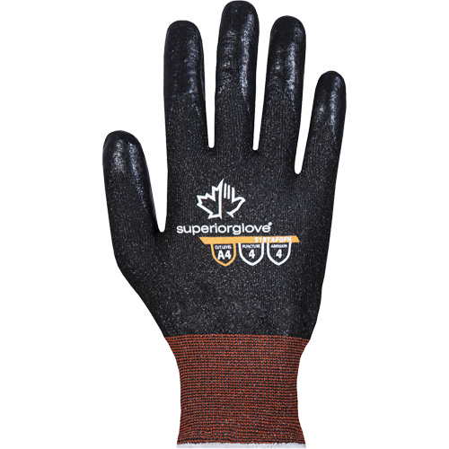 Gants en fibres de filament, Taille T-Grand/10, Calibre 18, Rev&ecirc;tement Mousse de nitrile, Enveloppe en Aramide, ANSI/ISEA 105 niveau 4 NRZ Safety Inc.