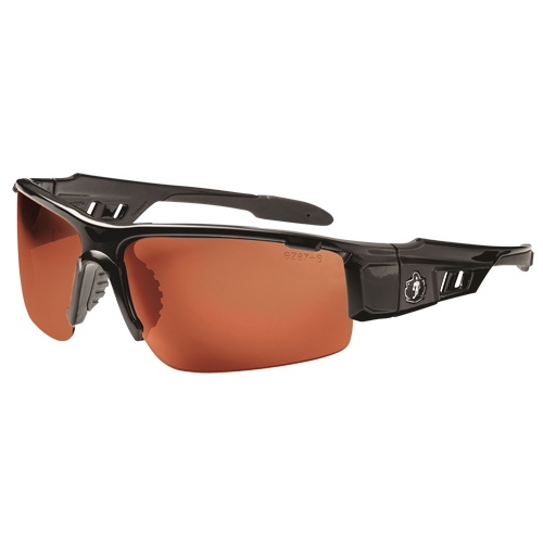 Lunettes de s&eacute;curit&eacute; Skullerz Dagr, Lentille Cuivre, Anti-&eacute;gratignures/Polaris&eacute;, ANSI Z87+/R&eacute;pond ou surpasse la norme CSA Z94.3 NRZ Safety Inc.