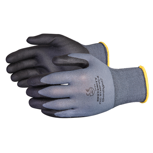Gants enduits Dexterity, 11/2T-Grand, R&ecirc;vetement PVC, Calibre 13, Enveloppe en Nylon NRZ Safety Inc.