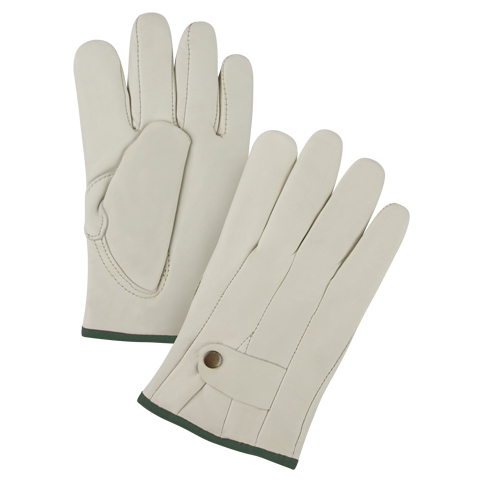 Premiun Winter-Lined Ropers Gloves, Medium, Grain Cowhide Palm, Fleece Inner Lining NRZ Safety Inc.