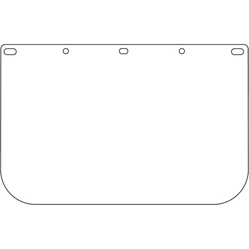 Visi&egrave;re d&eacute;coup&eacute;e &agrave; l'emporte-pi&egrave;ce Dynamic, PETG, Teinte Transparent NRZ Safety Inc.