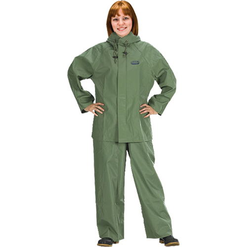 Hurricane Flame Retardant/Oil Resistant Rain Suits - Rainsuits, 4X-Large, Green NRZ Safety Inc.