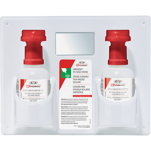 Douche oculaire &agrave; utilisation unique avec solution isotonique Dynamic, Double NRZ Safety Inc.