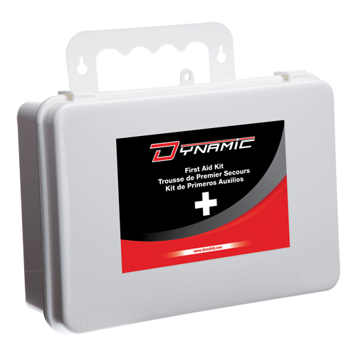 Trousse de premiers soins pour bureau Dynamic, Dispositif m&eacute;dical Classe 1, Boîte en plastique NRZ Safety Inc.