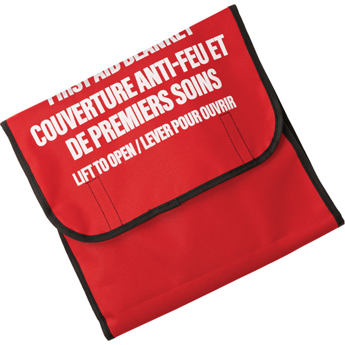 Couverture anti-feu avec sac de nylon Dynamic, Laine, 60" lo x 71" la NRZ Safety Inc.