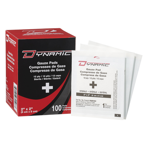 Dynamic Gauze, Pad, 2" L x 2" W, Sterile, Medical Device Class 1 NRZ Safety Inc.