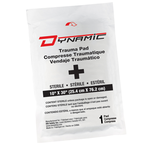 Dynamic Trauma Gauze, Pad, 10" L x 30" W, Sterile, Medical Device Class 1 NRZ Safety Inc.