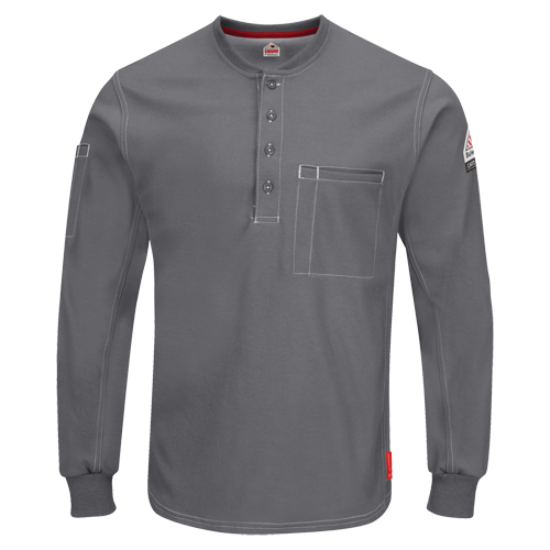 Chemises Henley Excel FR &agrave; manches longues, Petit, Gris NRZ Safety Inc.
