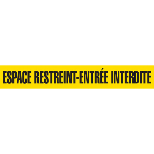 Barricade Tape, French, 3" W x 1000' L, 3 mils, Black on Yellow NRZ Safety Inc.