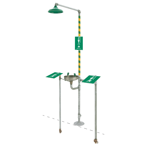 Douche et douche oculaire prot&eacute;g&eacute;es contre le gel NRZ Safety Inc.