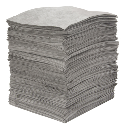 Feuilles absorbantes souffl&eacute;es de premi&egrave;re qualit&eacute;, Universel, 15" x 18", 30 gal. d'absorption NRZ Safety Inc.